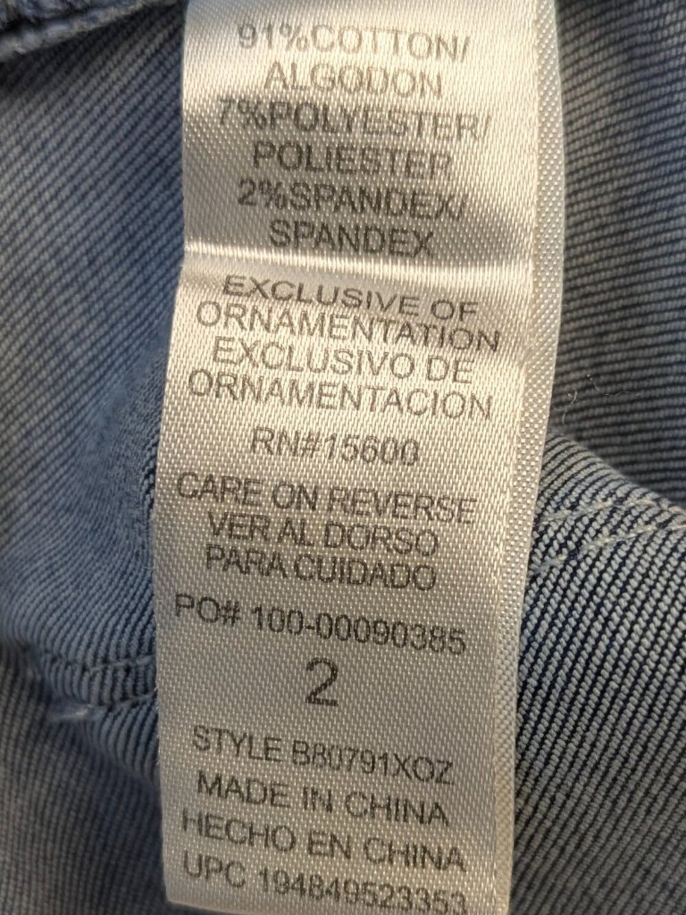 Democracy Size 2 Blue Jean Cutoff Shorts Mid-Rise - Picture 4 of 8
